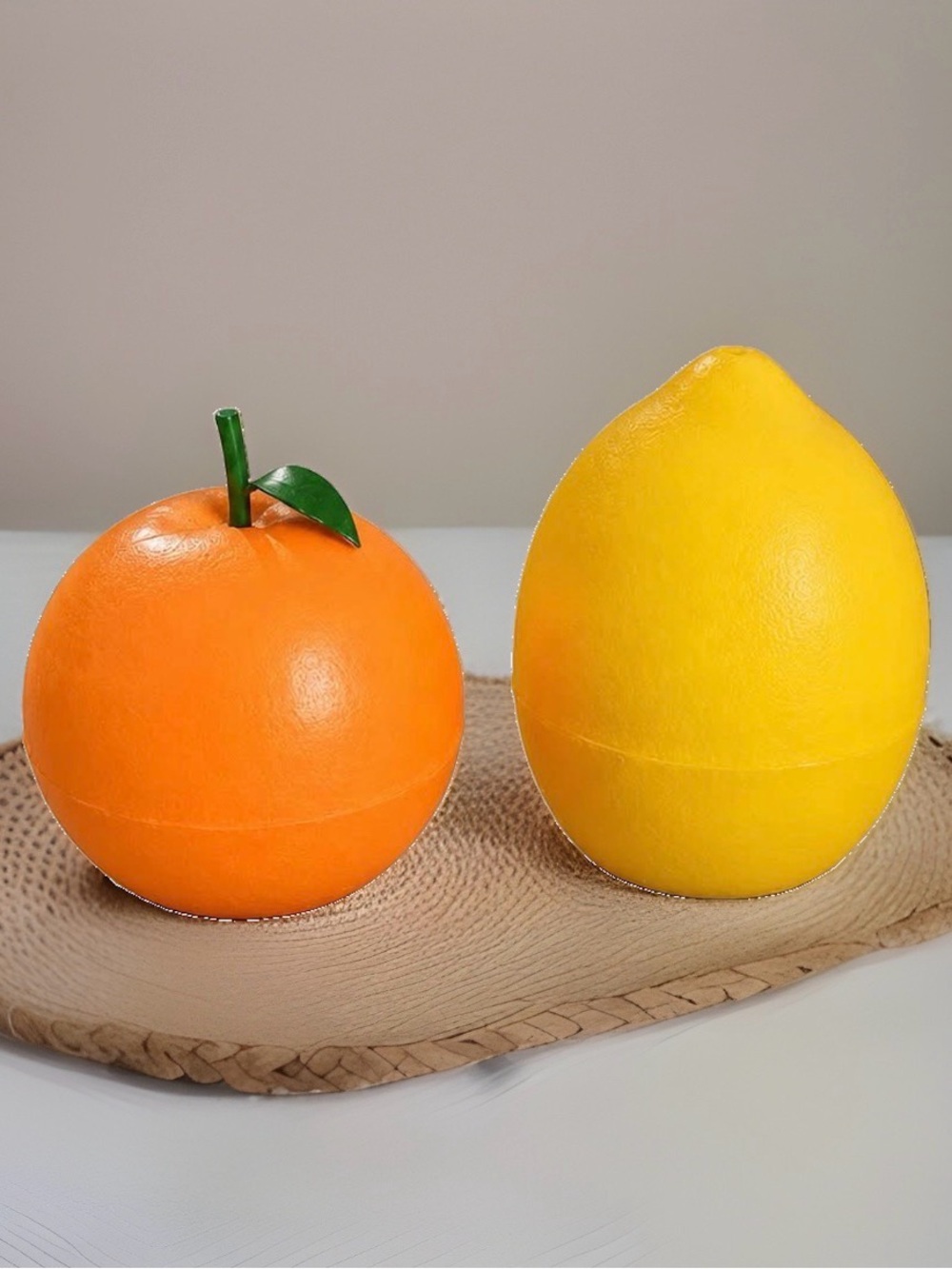 Decorative Orange & Lemon Fruit Hand Lotion Duo - Orange & Yellow